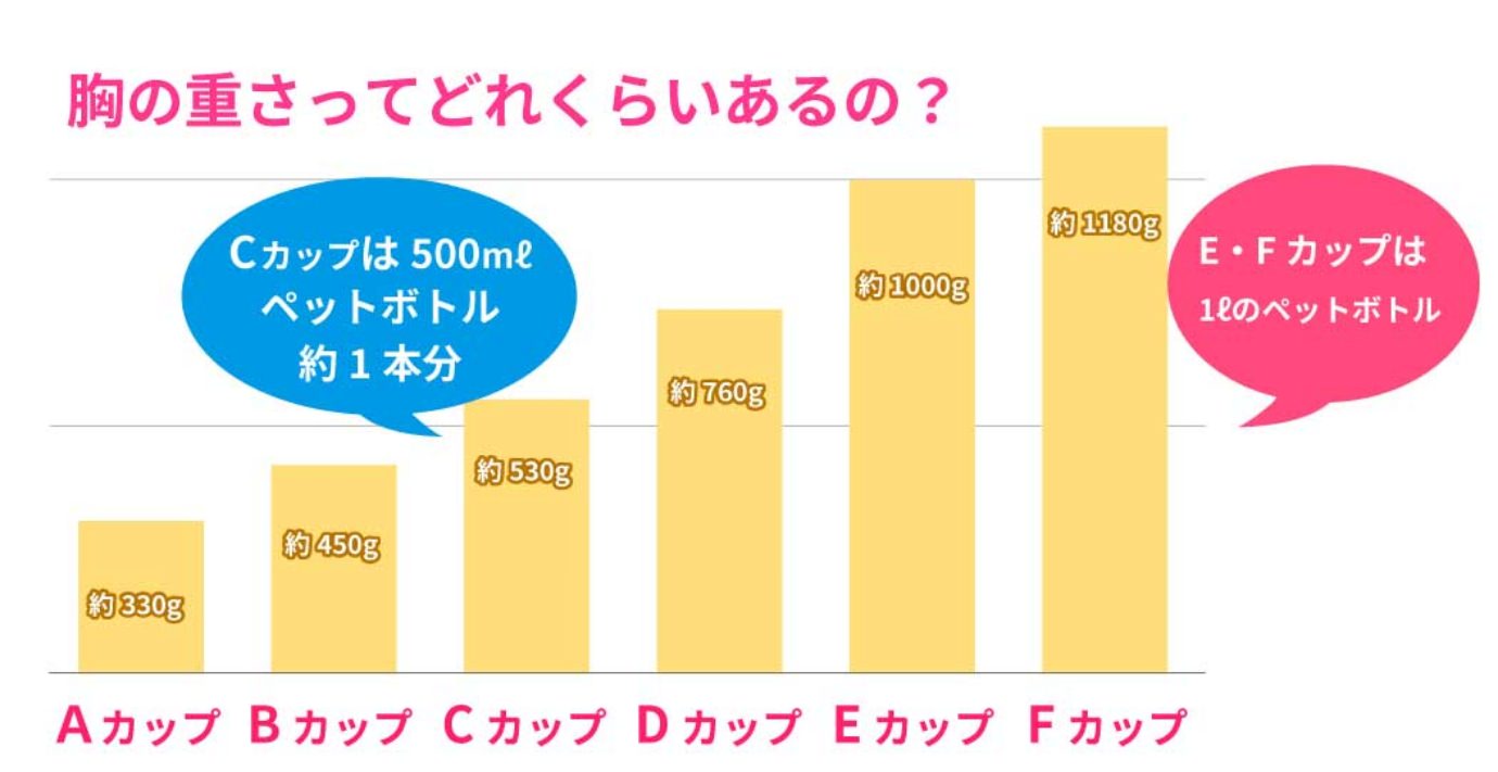 胸の重さってどれくらいあるの？